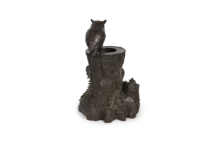 Sculpture hiboux sur sa souche, Meiji